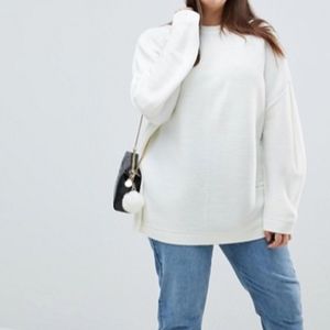 ASOS Curve Oversize White Sweater Size 22